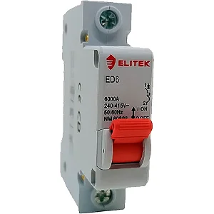 Disjuntor Unipolar Curva C 125A 10kA ED101C125A – Elitek