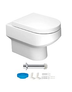 Kit Completo Bacia Convencional Carrara Branco KP.60 - Deca