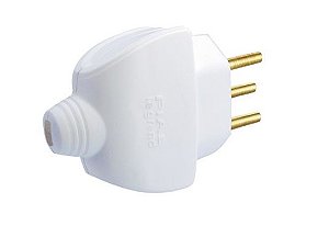 PLUGUE 2 PINOS + TERRA 10 A 615801 BRANCO PIAL LEGRAND