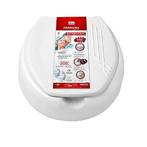 ASSENTO SANITÁRIO OVAL ELEVADO 7,5CM COM TAMPA ASS26 BRANCO MEBUKI