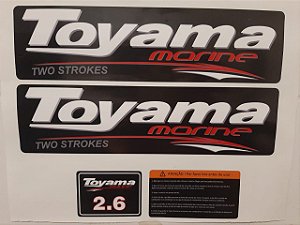 Adesivo do capo motor de popa Toyama 2.6 HP