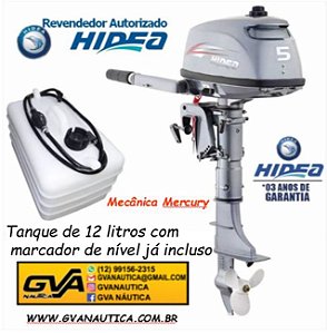 Motor de popa Hidea 5HP (3 anos de garantia)