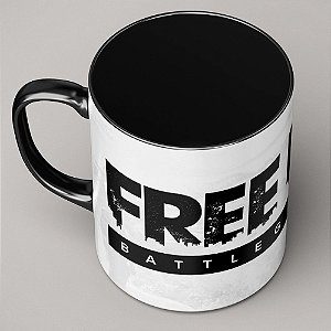 Caneca Free Fire Alça Preta