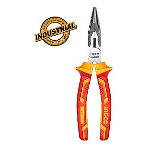 Alicate Bico Meia Cana 8" Reto Longo (CRV) Isolado Ingco