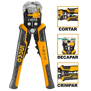 Alicate 8" 1/4 Automático 3 em 1 para Eletricista Ingco