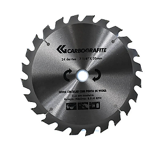 Serra Circular Widea 36D 7.1/4" X 20mm Carbografite