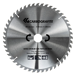 Serra Circular Widea 48D 250mm X 30mm Carbografite