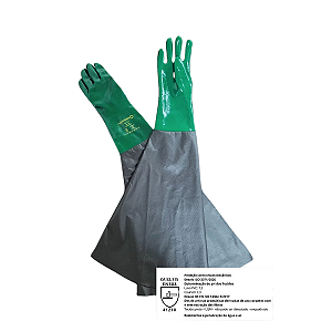Luva de PVC Jatista Courvin Com Forro e Palma Lisa Par
