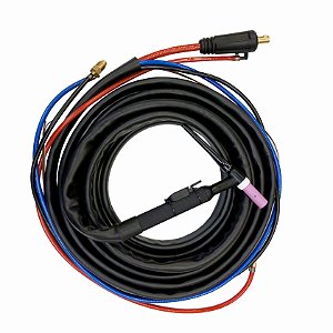 Tocha TIG 18 Refrigerada Corpo Rígido Com Gatilho e Engate 13mm (TIG-300P AC/DC) Balmer