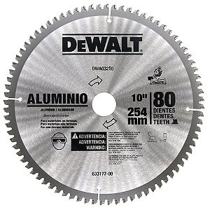 Serra Circular Widea 250mm 10" 80Dentes Para Alumínio Dewalt