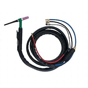 Tocha TIG 18G Refrigerada 3,00m Corpo Rígido Com Gatilho Engate 13mm Carbografite