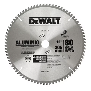 Lâmina Para Serra Esquadria 12" 80 Dentes Alumínio Dewalt