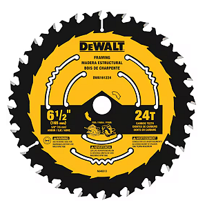 Lâmina Serra Circular Elite Series 6.1/2" 24 Dentes Dewalt