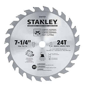 Lâmina de Serra Circular 7.1/4" 24 Dentes Stanley