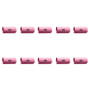 Bocal Cerâmica Gás Lens TIG 09 Nº 08 - 13N12 10 Unidades Oximig