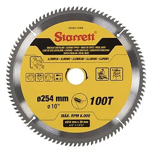 Serra Circular MD Para Alumínio 254mm x 30mm (10"X1.3/16) Starret