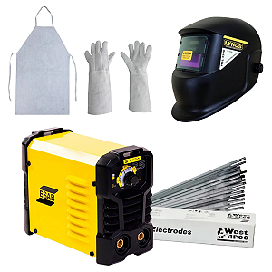 Kit Comece a Soldar (Máquina, Máscara, EPI e Eletrodo)
