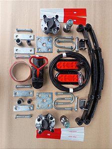 kit Suspensão Carretinha Reboque 1 eixo 500 Kg