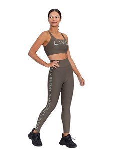 Live Fitness Legging Live! Icon Lux Verde Oliva P0102