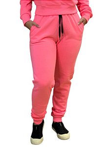 Dominio Calça Moletom Feminina Rosa Neon 1665