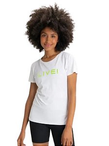 Live Camiseta Icon Branco/Lima P1153