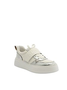 Schutz Tênis Logomania Couro Branco | Prata S2144500400005