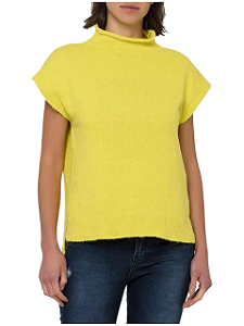 Calvin Klein Jeans Blusa ML Recortes Sustainable Preto BL569