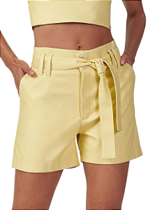 Shorts Morena Rosa Comfort Com Termocolante Amarelo