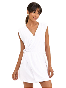 Dalcosta Vestido Envelope Transpassado - Branco 100639