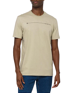 Calvin Klein Camiseta Masculina Sustainable Palito Caqui TC169