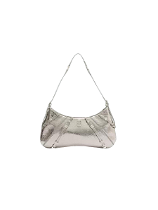 Schutz Bolsa Shoulder Tessa Couro Prata Velha S5001824410004