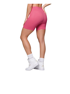 Selene Shorts Fitness Canelado Sem Costura 20922.001 Rosa