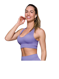 Selene Top Canelado Sem Costura 20916.001 Lavanda