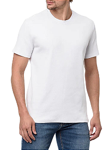 Calvin Klein Tshirt Manga Curta  Masculina Rib Original Sample Tc250 Branco