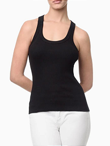 Calvin Klein Blusa Feminia Básica Ribana | Preto Bs295