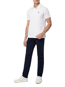Calvin Klein Camisa Polo Masculina Basica Estampada Logo Reissue Branco | Ckjm201