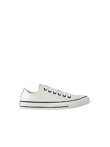 Converse All Star Tênis Chuck Taylor Cano baixo European Branco Couro Ct04480001