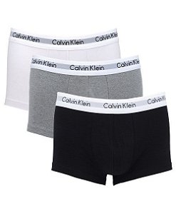 Calvin Klein Kit Cueca 3 Und. Preto/Mescla/Branco U2664