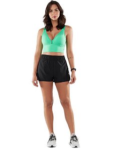 Alto Giro Saia-Shorts Eterna Sobreposta Evase 101005 Preto