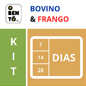Kit ObentoPet (CÃES) | Bovino & Frango