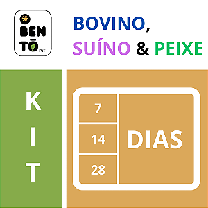 Kit ObentoPet (CÃES) | Bovino, Suíno & Peixe