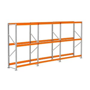 KIT 3 MINI PORTA PALLET 2,00 X 1,80 X 0,60M 500KG POR NÍVEL
