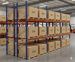 Kit Porta Pallet Duplo 4,00 x 2,30 x 1,00m 03 Módulos com 03 níveis