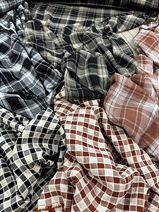 TECIDO VISCOSE ESTAMPA XADREZ