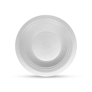 Prato Descartável Redondo Fundo 15cm Branco PF-15 Forfest