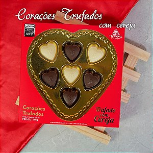 FL10907 CAIXA CORAÇÃO TRUFFADO COM CEREJA FLORYBAL 105G