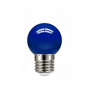 Lampada Led Bolinha 1W Azul E27 110V - Embuled