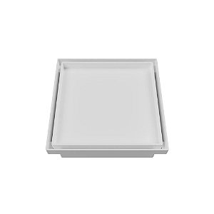 Ralo Oculto Quadrado Branco 15x15 Cm - Astra