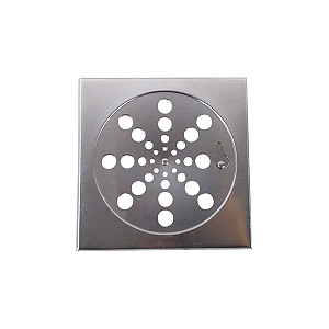 Ralo Inox Quadrado Abre e Fecha 15CM - Bestfer