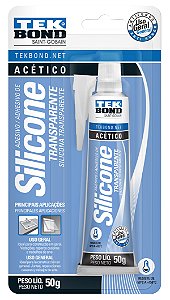 Silicone Acetico Transp Blister 50G - Tekbond